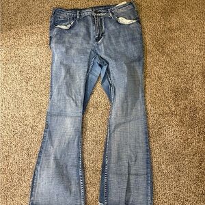 Cowgirl Tuff Blue Flare Jeans